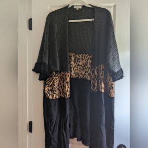 Umgee Plus Size Leopard Cardigan/Kimono